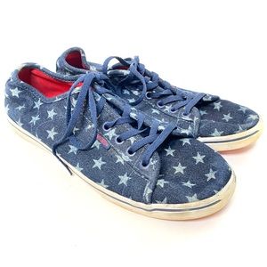 Denim vans with white stars/ 8.5